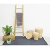 Coffres à linge en osier blanc (Lot de 3)