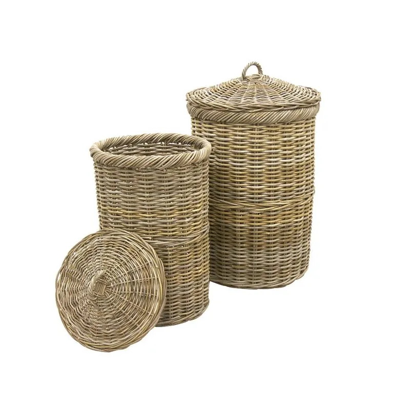 Paniers à linge en poelet (Lot de 2)