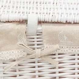 2 paniers à linge + 4 corbeilles en osier (Lot de 6)