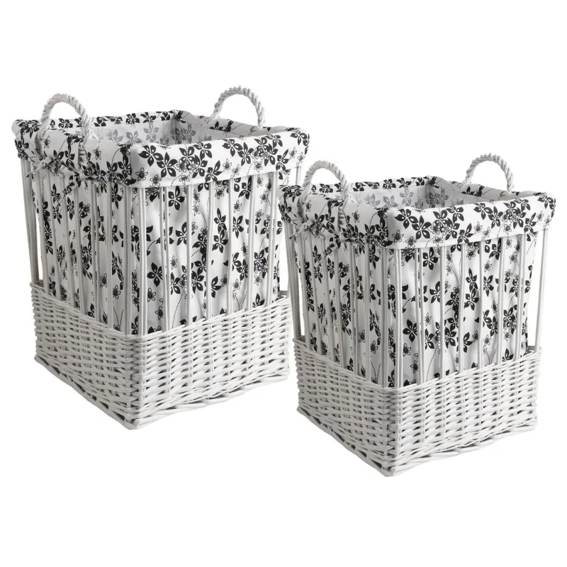 Paniers à linge en osier (Lot de 2)