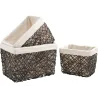 Corbeilles de rangement en éclisse (Lot de 3)