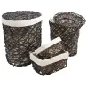 Paniers à linge et corbeilles en éclisse (Lot de 4)