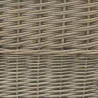 Panier à linge + 4 corbeilles en osier gris (Lot de 5)
