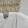 Panier à linge + 4 corbeilles en osier gris (Lot de 5)