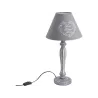 Lampe en bois motif coeur