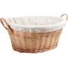 Corbeille à linge ovale en osier clair
