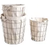 Corbeilles en métal vieilli (Lot de 3)