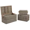 Coffres en poelet naturel (Lot de 3)