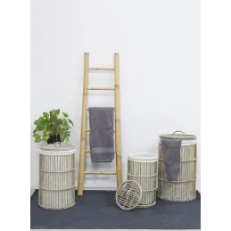 Paniers à linge en poelet gris (Lot de 3)