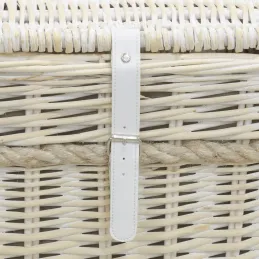 Malles carrées en osier blanchi (Lot de 3)