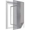 Moustiquaire porte anthracite 18g/m² bande auto-agrippante 7,5 mm