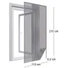 Moustiquaire porte anthracite 18g/m² bande auto-agrippante 7,5 mm