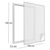 Moustiquaire fenêtre blanc 28g/m² bande auto-agrippante 9,5 mm
