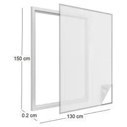 Moustiquaire fenêtre blanc 28g/m² bande auto-agrippante 9,5 mm