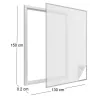 Moustiquaire fenêtre blanc 28g/m² bande auto-agrippante 9,5 mm
