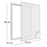 Moustiquaire fenêtre blanc 28g/m² bande auto-agrippante 9,5 mm
