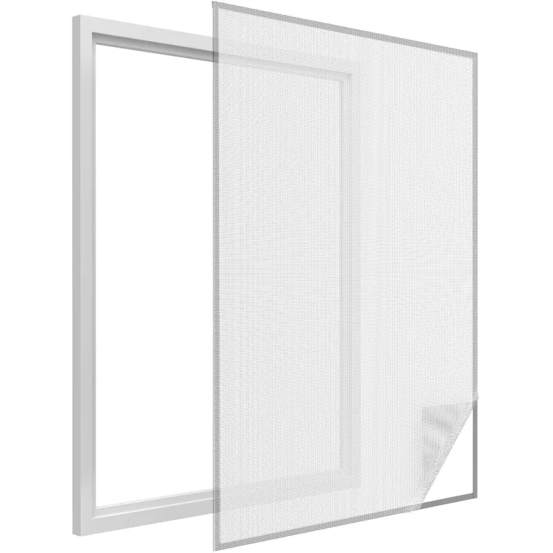 Moustiquaire fenêtre blanc 28g/m² bande auto-agrippante 9,5 mm