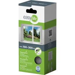 Moustiquaire fenêtre blanc 28g/m² bande auto-agrippante 9,5 mm