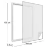 Moustiquaire fenêtre blanc 28g/m² bande auto-agrippante 9,5 mm