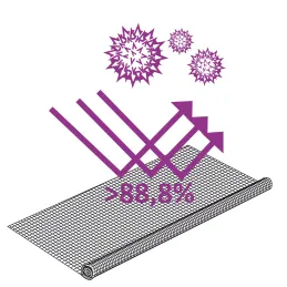 Filtre stop pollen avec cadre magnétique pour fenêtre blanc