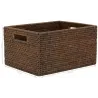 Panier de rangement en rotin antique