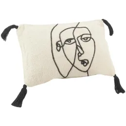 Coussin en coton Visage
