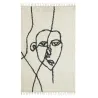 Tapis en coton Visage abstrait