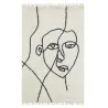 Tapis en coton Visage abstrait