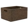 Panier de rangement en rotin antique