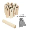 Jeu de quilles en bois nordique