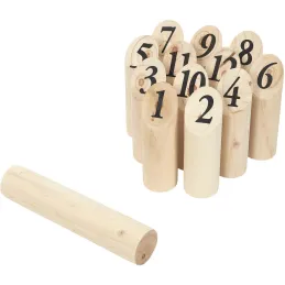 Jeu de quilles en bois nordique