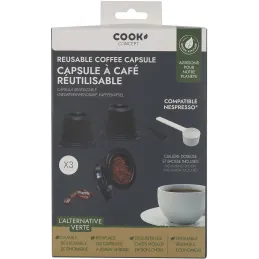 Set de 3 capsules réutilisables compatibles Nesporesso