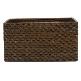 Panier de rangement en rotin antique