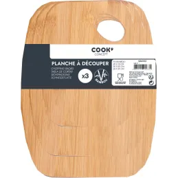 Set de 3 planches à découper en bambou