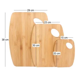 Set de 3 planches à découper en bambou