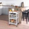 Desserte à roulettes en bois 40 x 61 x 84.5 cm