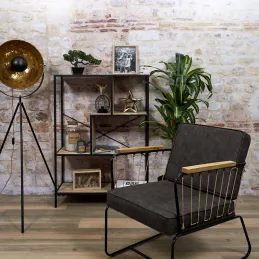 Etagère en bois et métal Edison