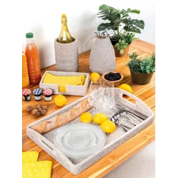 Plateau en rotin 52 cm La Grande époque