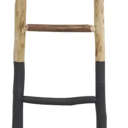 Echelle en bois naturel et noir
