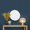 Miroir rond avec anse en PU 40 cm