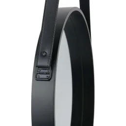 Miroir rond avec anse en PU 40 cm