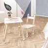 Ensemble table et 2 chaises pour enfants en bois Crayon