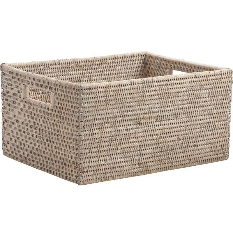 Corbeille rangement en rotin