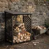 Bûcher treillis en bois Black edition