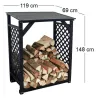 Bûcher treillis en bois Black edition