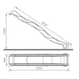 Glissière de toboggan en PEHD Tsuri 290 cm