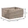 Corbeille rangement en rotin