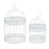 Cages en métal laqué blanc (Lot de 2)