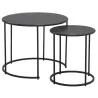 Tables basses en métal teinté noir (Lot de 2)