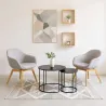Tables basses en métal teinté noir (Lot de 2)